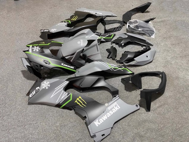 Preisgünstige Kawasaki ZX10R Motorrad Verkleidung 2021-2025 - Grau Matt Schwarz Grun Weiss Elf Schnee Monster