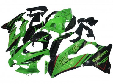 Preisgünstige Kawasaki ZX10R Motorrad Verkleidung 2021-2025 - Grun Glanzendes Schwarz