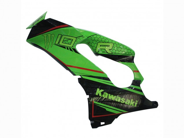 Preisgünstige Kawasaki ZX10R Motorrad Verkleidung 2021-2025 - Grun Glanzendes Schwarz
