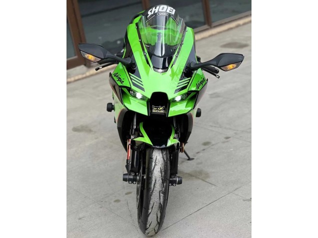 Preisgünstige Kawasaki ZX10R Motorrad Verkleidung 2021-2025 - Grun Glanzendes Schwarz