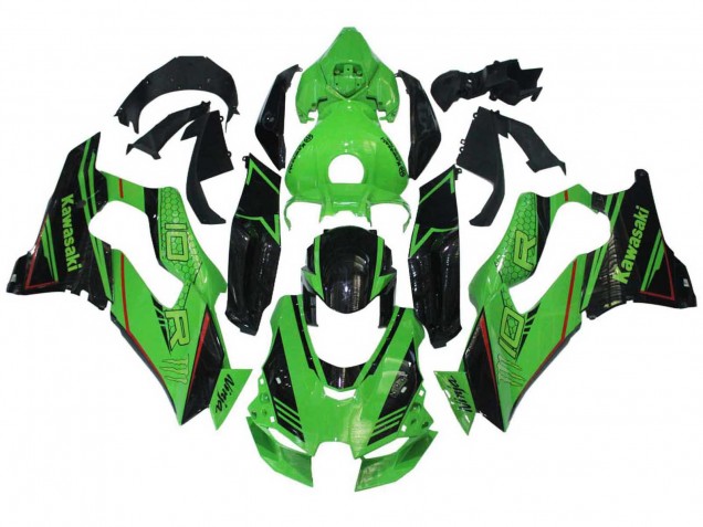 Preisgünstige Kawasaki ZX10R Motorrad Verkleidung 2021-2025 - Grun Glanzendes Schwarz