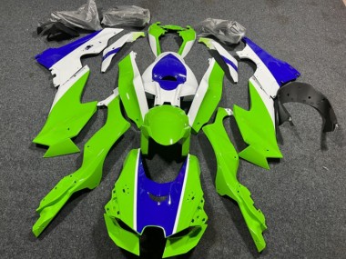 Preisgünstige Kawasaki ZX10R Motorrad Verkleidung 2021-2025 - Weiss Grun Blau
