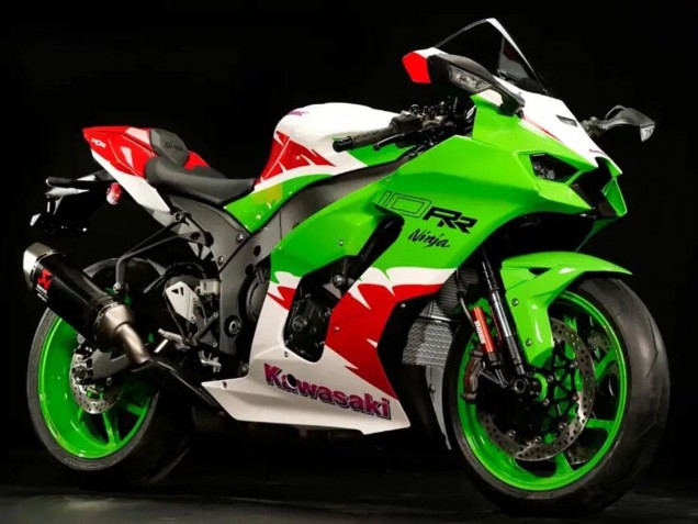 Preisgünstige Kawasaki ZX10R Motorrad Verkleidung 2021-2025 - Weiss Grun Rot