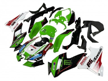 Preisgünstige Kawasaki ZX10R Motorrad Verkleidung 2021-2025 - Grun Schwarz Weiss Rot Blau Showr Elf Monster
