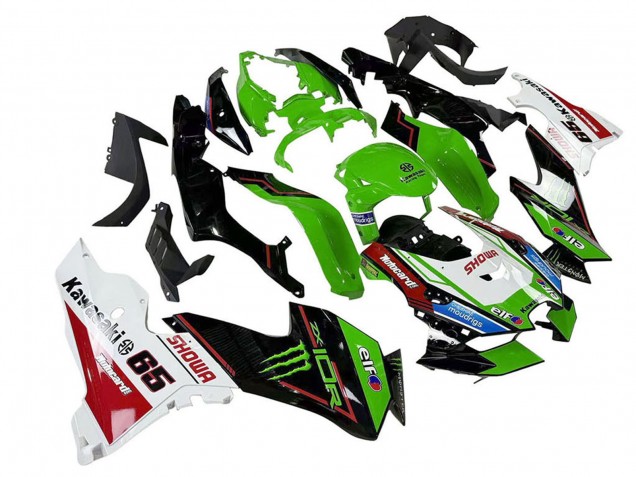 Preisgünstige Kawasaki ZX10R Motorrad Verkleidung 2021-2025 - Grun Schwarz Weiss Rot Blau Showr Elf Monster