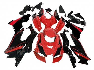Preisgünstige Kawasaki ZX10R Motorrad Verkleidung 2021-2025 - Rot Glanzendes Schwarz