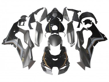 Preisgünstige Kawasaki ZX10R Motorrad Verkleidung 2021-2025 - Schwarz Grau Gold