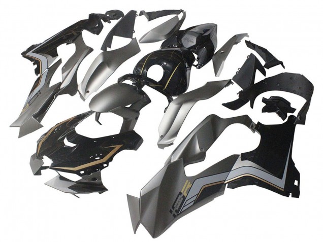 Preisgünstige Kawasaki ZX10R Motorrad Verkleidung 2021-2025 - Schwarz Grau Gold