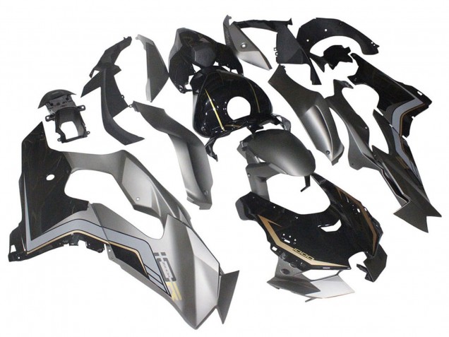 Preisgünstige Kawasaki ZX10R Motorrad Verkleidung 2021-2025 - Schwarz Grau Gold