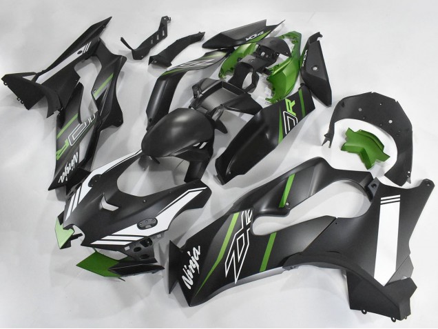 Preisgünstige Kawasaki ZX10R Motorrad Verkleidung 2021-2025 - Matt Schwarz Grun Weiss