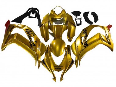 Preisgünstige Kawasaki ZX10R Motorrad Verkleidung 2021-2025 - Gold Schwarz