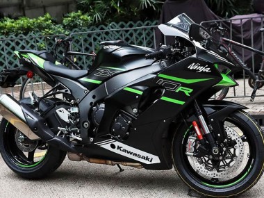 Preisgünstige Kawasaki ZX10R Motorrad Verkleidung 2021-2025 - Schwarz Grun Weiss