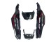 Preisgünstige Kawasaki ZX14R ZZR1400 Motorrad Verkleidung Kit 2006-2011 - Glanzendes Schwarz Rot Flamme