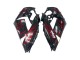 Preisgünstige Kawasaki ZX14R ZZR1400 Motorrad Verkleidung Kit 2006-2011 - Glanzendes Schwarz Rot Flamme