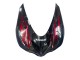 Preisgünstige Kawasaki ZX14R ZZR1400 Motorrad Verkleidung Kit 2006-2011 - Glanzendes Schwarz Rot Flamme