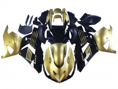 Preisgünstige Kawasaki ZX14R ZZR1400 Motorrad Verkleidung 2006-2011 - Gold Schwarz