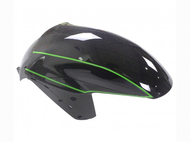 Preisgünstige Kawasaki ZX14R ZZR1400 Motorrad Verkleidung 2012-2024 - Grun Glanzendes Schwarz Streifen