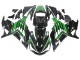 Preisgünstige Kawasaki ZX14R ZZR1400 Motorrad Verkleidung 2012-2024 - Grun Glanzendes Schwarz Streifen