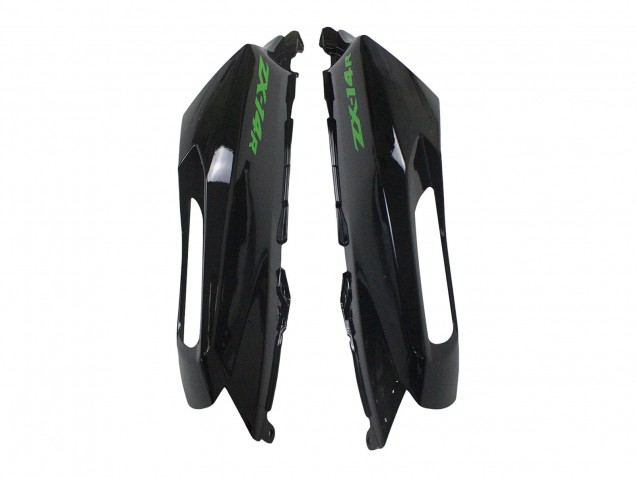 Preisgünstige Kawasaki ZX14R ZZR1400 Motorrad Verkleidung Kit 2012-2024 - Grun Glanzendes Schwarz