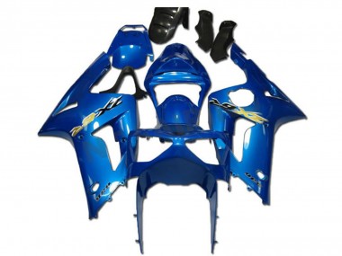 Preisgünstige Kawasaki ZX6R Motorrad Verkleidung 2003-2004 - Grun Weiss Schwarz Silkolene