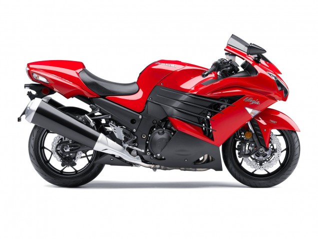 Preisgünstige Kawasaki ZX14R ZZR1400 Motorrad Verkleidung 2012-2024 - Rot Matt Schwarz