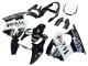 Preisgünstige Kawasaki ZX6R Motorrad Verkleidung 2000-2002 - Glanzendes Schwarz Weiss West Michelin