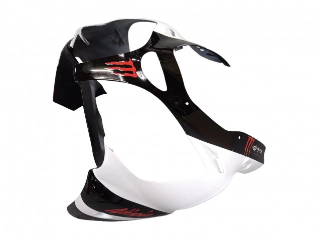 Preisgünstige Kawasaki ZX6R Motorrad Verkleidung 2000-2002 - Weiss Schwarz Rot Monster