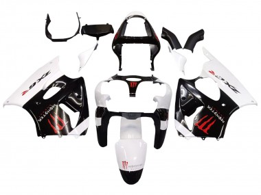 Preisgünstige Kawasaki ZX6R Motorrad Verkleidung 2000-2002 - Weiss Schwarz Rot Monster