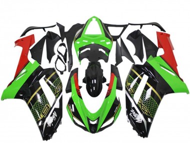 Preisgünstige Kawasaki ZX6R Motorrad Verkleidung 2007-2008 - Grun Schwarz