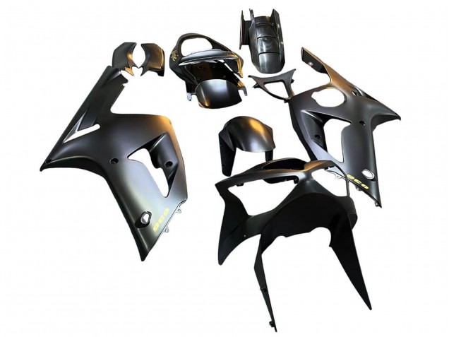 Preisgünstige Kawasaki ZX6R Motorrad Verkleidung 2003-2004 - Matt Schwarz Gold 636