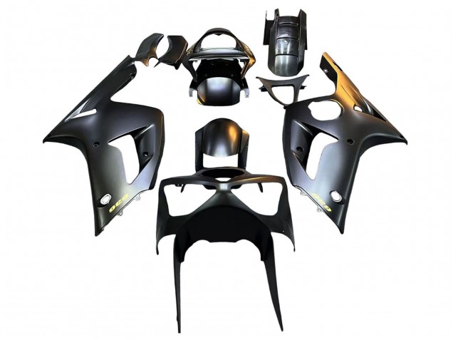 Preisgünstige Kawasaki ZX6R Motorrad Verkleidung 2003-2004 - Matt Schwarz Gold 636