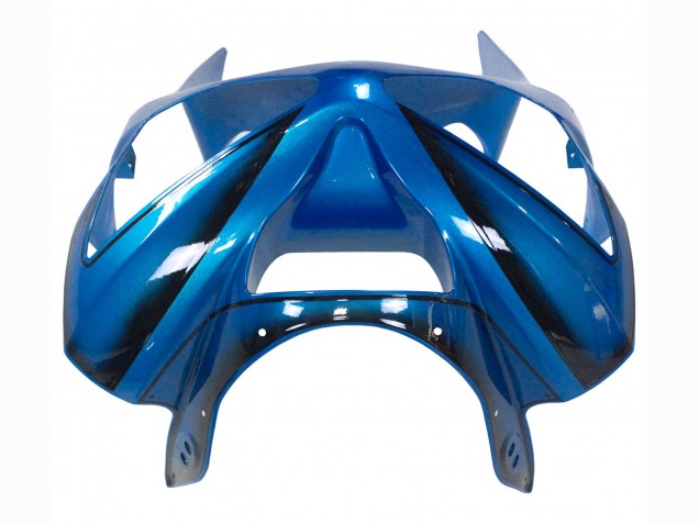 Preisgünstige Kawasaki ZX6R Motorrad Verkleidung 2003-2004 - Blau Weiss Rot Hai