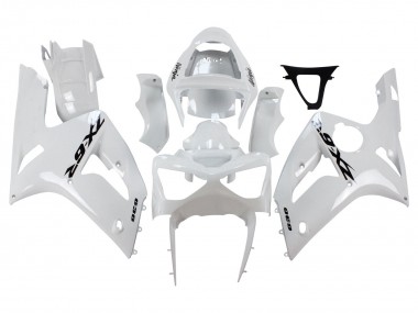 Preisgünstige Kawasaki ZX6R Motorrad Verkleidung 2003-2004 - Weiss Schwarz Aufkleber