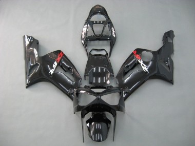 Preisgünstige Kawasaki ZX6R Motorrad Verkleidung 2003-2004 - Glanzendes Schwarz