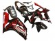 Preisgünstige Kawasaki ZX6R Motorrad Verkleidung 2003-2004 - Glanzendes Schwarz Rot Flamme