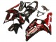 Preisgünstige Kawasaki ZX6R Motorrad Verkleidung 2003-2004 - Glanzendes Schwarz Rot Flamme