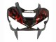 Preisgünstige Kawasaki ZX6R Motorrad Verkleidung 2003-2004 - Glanzendes Schwarz Rot Flamme