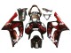 Preisgünstige Kawasaki ZX6R Motorrad Verkleidung 2003-2004 - Glanzendes Schwarz Rot Flamme