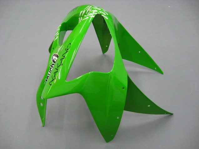 Preisgünstige Kawasaki ZX6R Motorrad Verkleidung 2003-2004 - Grun Weiss Schwarz Elf Bridgestone