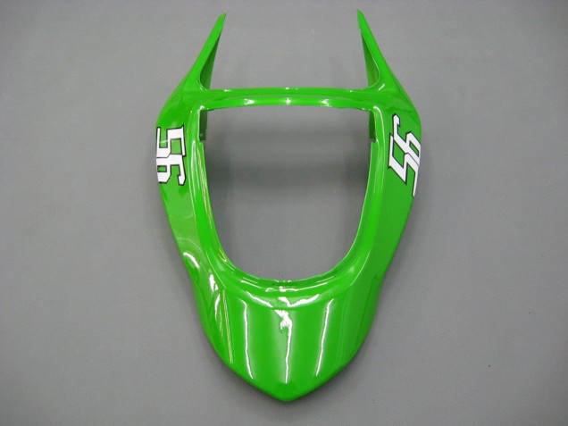 Preisgünstige Kawasaki ZX6R Motorrad Verkleidung 2003-2004 - Grun Weiss Schwarz Elf Bridgestone