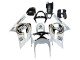 Preisgünstige Kawasaki ZX6R Motorrad Verkleidung 2003-2004 - Weiss Schwarz Motul Lucky Strike
