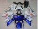 Preisgünstige Kawasaki ZX6R Motorrad Verkleidung 2003-2004 - Weiss Blau Rot Fiat