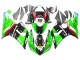 Preisgünstige Kawasaki ZX6R Motorrad Verkleidung 2005-2006 - Grun Rot Schwarz Elf 66