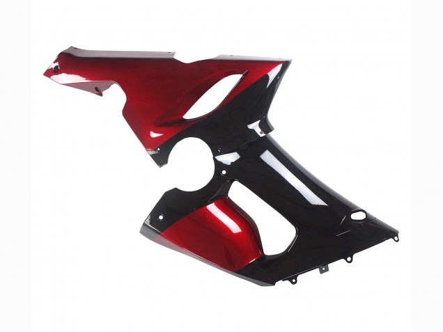 Preisgünstige Kawasaki ZX6R Motorrad Verkleidung 2005-2006 - Rot Glanzendes Schwarz