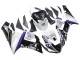 Preisgünstige Kawasaki ZX6R Motorrad Verkleidung 2005-2006 - Weiss Lila Schwarz Rizoma Playboy Denso