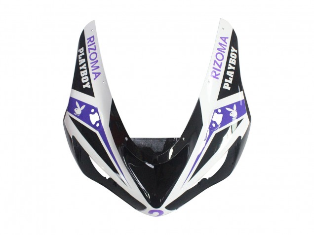 Preisgünstige Kawasaki ZX6R Motorrad Verkleidung 2005-2006 - Weiss Lila Schwarz Rizoma Playboy Denso