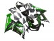Preisgünstige Kawasaki ZX6R Motorrad Verkleidung 2005-2006 - Glanzendes Schwarz Grun Flamme