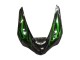 Preisgünstige Kawasaki ZX6R Motorrad Verkleidung 2005-2006 - Glanzendes Schwarz Grun Flamme