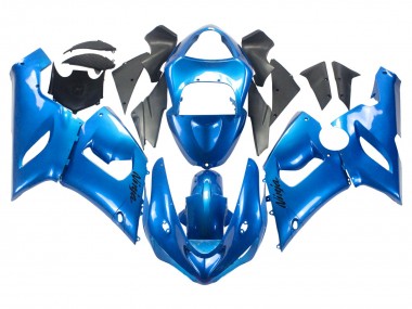 Preisgünstige Kawasaki ZX6R Motorrad Verkleidung 2005-2006 - Glanzendes Blau