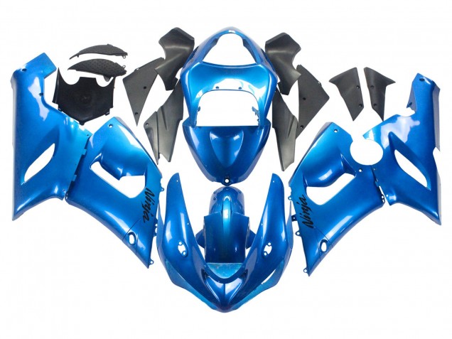 Preisgünstige Kawasaki ZX6R Motorrad Verkleidung 2005-2006 - Glanzendes Blau